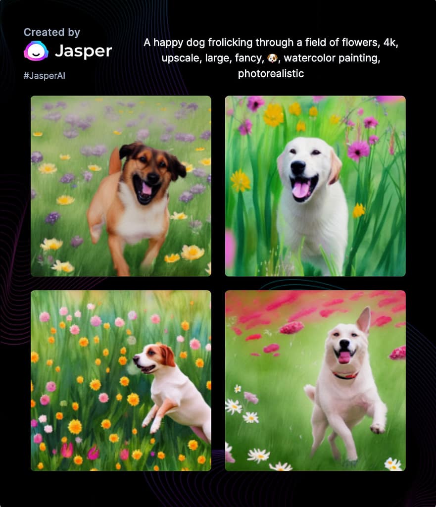 Ai-Generated Art Happy Dog