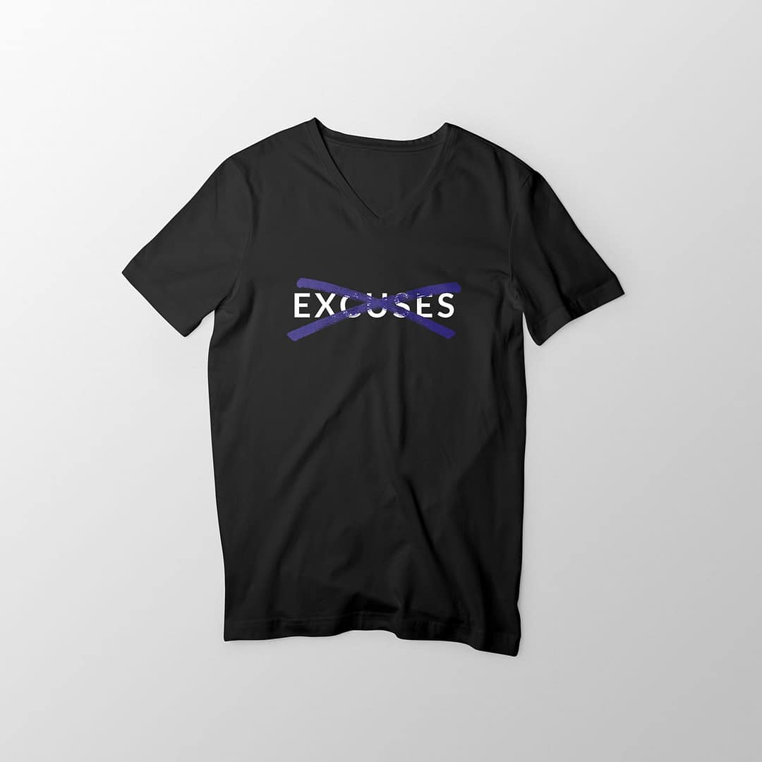 No Excusives V Neck Mockup 1