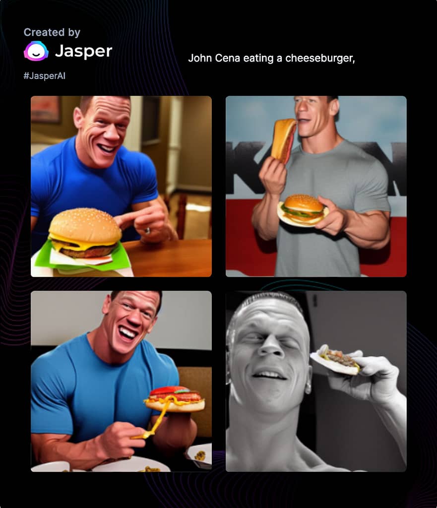 Ai-Generated Art John Cena Cheeseburger